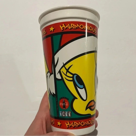 Vintage Looney Tunes Tweety Bird Coca-Cola ICEE Promo 16oz. Plastic Cup - Picture 3 of 10